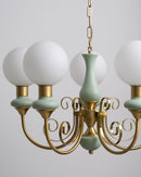 Multi-Light Glass Chandelier