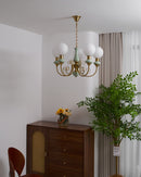 Multi-Light Glass Chandelier