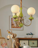 Multi-Light Glass Chandelier