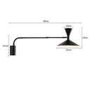 Sculptural Swing Arm Wall Lamp
