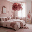 Luxury Extra Large Ostrich Feather Ceiling Chandelier