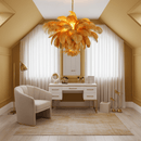 Luxury Extra Large Ostrich Feather Ceiling Chandelier