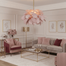 Luxury Extra Large Ostrich Feather Ceiling Chandelier