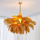 Luxury Extra Large Ostrich Feather Ceiling Chandelier
