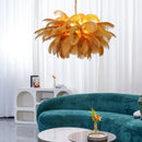 Luxury Extra Large Ostrich Feather Ceiling Chandelier