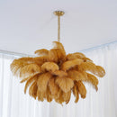 Luxury Extra Large Ostrich Feather Ceiling Chandelier