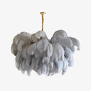 Luxury Extra Large Ostrich Feather Ceiling Chandelier