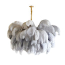 Luxury Extra Large Ostrich Feather Ceiling Chandelier