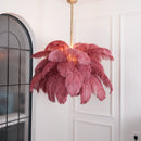 Luxury Extra Large Ostrich Feather Ceiling Chandelier