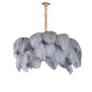 Luxury Extra Large Ostrich Feather Ceiling Chandelier