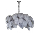 Luxury Extra Large Ostrich Feather Ceiling Chandelier
