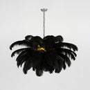 Luxury Extra Large Ostrich Feather Ceiling Chandelier