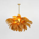 Luxury Extra Large Ostrich Feather Ceiling Chandelier
