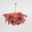 Luxury Extra Large Ostrich Feather Ceiling Chandelier