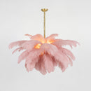 Luxury Extra Large Ostrich Feather Ceiling Chandelier