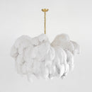 Luxury Extra Large Ostrich Feather Ceiling Chandelier