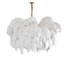 Luxury Extra Large Ostrich Feather Ceiling Chandelier