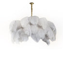 Luxury Extra Large Ostrich Feather Ceiling Chandelier