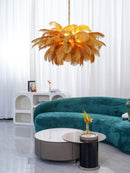 Luxury Extra Large Ostrich Feather Ceiling Chandelier