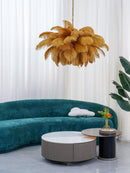 Luxury Extra Large Ostrich Feather Ceiling Chandelier
