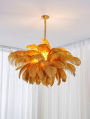 Luxury Extra Large Ostrich Feather Ceiling Chandelier