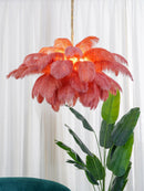 Luxury Extra Large Ostrich Feather Ceiling Chandelier