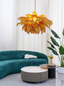 Luxury Extra Large Ostrich Feather Ceiling Chandelier