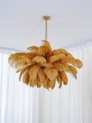 Luxury Extra Large Ostrich Feather Ceiling Chandelier
