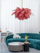 Luxury Extra Large Ostrich Feather Ceiling Chandelier