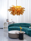 Luxury Extra Large Ostrich Feather Ceiling Chandelier