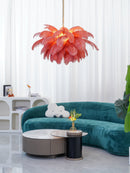 Luxury Extra Large Ostrich Feather Ceiling Chandelier