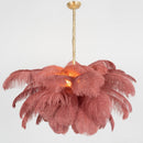 Luxury Extra Large Ostrich Feather Ceiling Chandelier