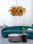 Luxury Extra Large Ostrich Feather Ceiling Chandelier