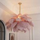Luxury Extra Large Ostrich Feather Ceiling Chandelier
