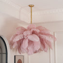 Luxury Extra Large Ostrich Feather Ceiling Chandelier