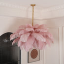 Luxury Extra Large Ostrich Feather Ceiling Chandelier
