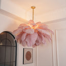 Luxury Extra Large Ostrich Feather Ceiling Chandelier