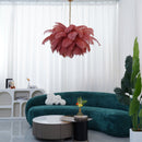 Luxury Extra Large Ostrich Feather Ceiling Chandelier