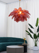 Luxury Extra Large Ostrich Feather Ceiling Chandelier