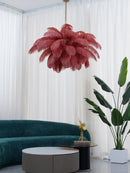 Luxury Extra Large Ostrich Feather Ceiling Chandelier