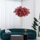 Luxury Extra Large Ostrich Feather Ceiling Chandelier