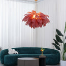 Luxury Extra Large Ostrich Feather Ceiling Chandelier