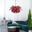 Luxury Extra Large Ostrich Feather Ceiling Chandelier