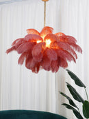 Luxury Extra Large Ostrich Feather Ceiling Chandelier