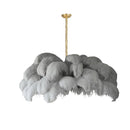 Luxury Extra Large Ostrich Feather Ceiling Chandelier