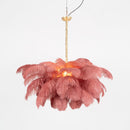 Luxury Extra Large Ostrich Feather Ceiling Chandelier