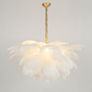 Luxury Extra Large Ostrich Feather Ceiling Chandelier
