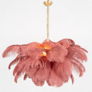 Luxury Extra Large Ostrich Feather Ceiling Chandelier