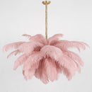 Luxury Extra Large Ostrich Feather Ceiling Chandelier