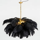 Luxury Extra Large Ostrich Feather Ceiling Chandelier